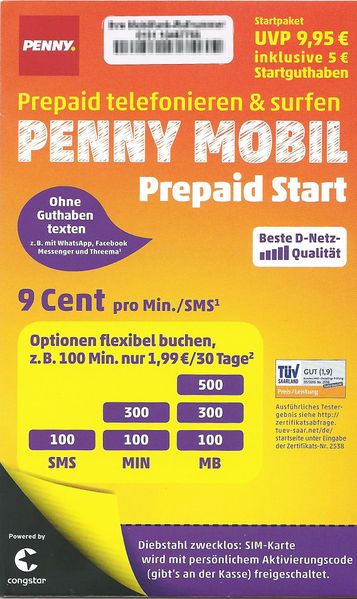 Datei:Penny Mobil Start Verkaufsverpackung vorn.jpg