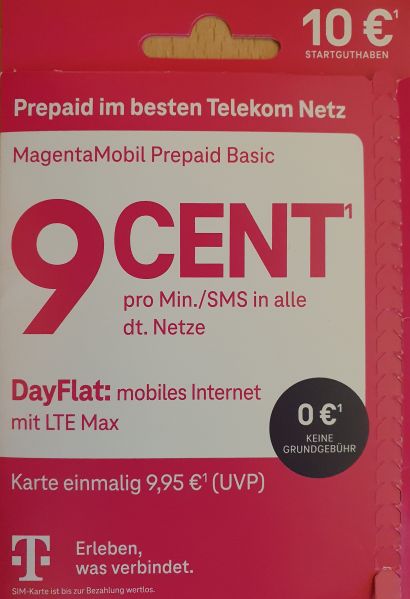Datei:Verkaufsverpackung Magenta Mobil Prepaid 2022 vorn.jpg